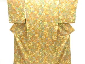 花鳥更紗模様小紋着物